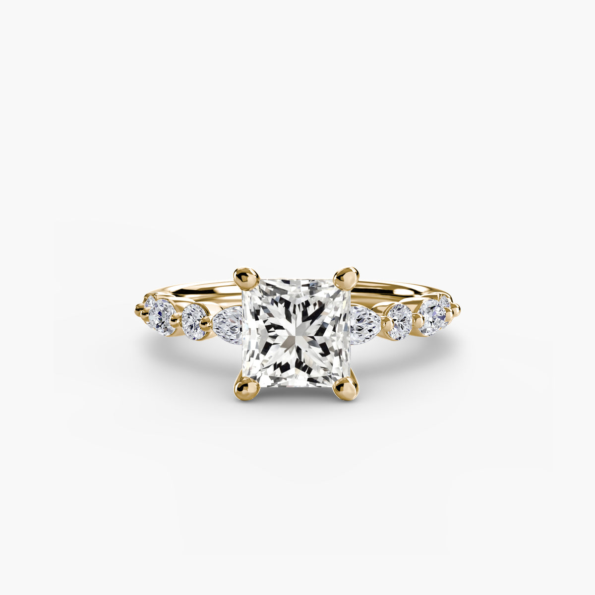 Bague Solitaire à Pavé Intégral (Modèle 2)