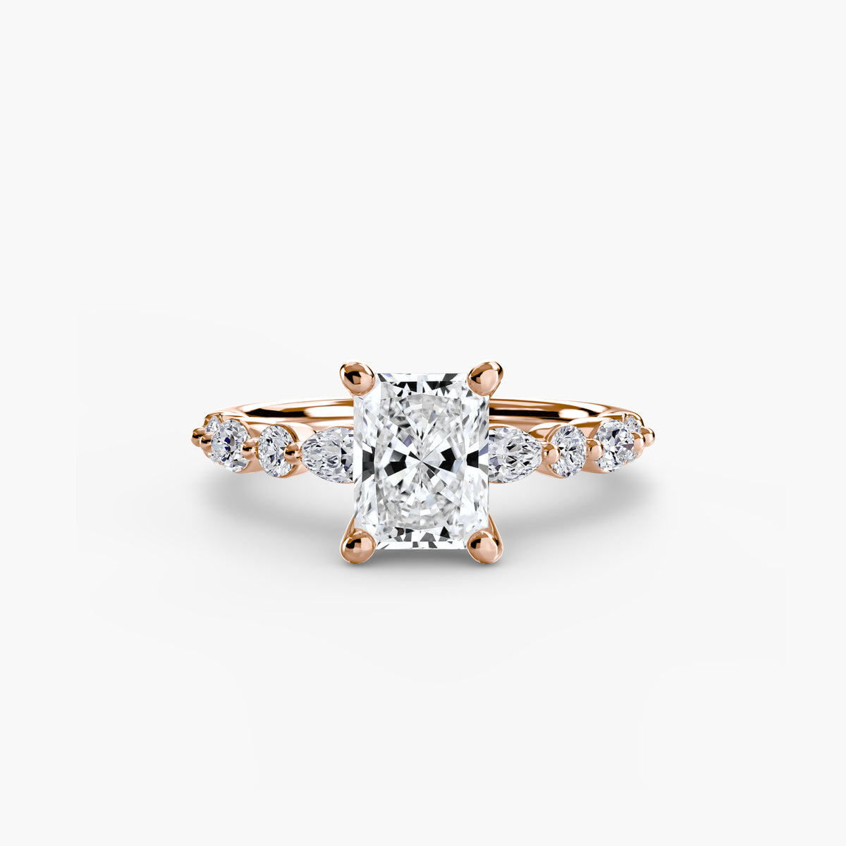 Bague Solitaire à Pavé Intégral (Modèle 2)