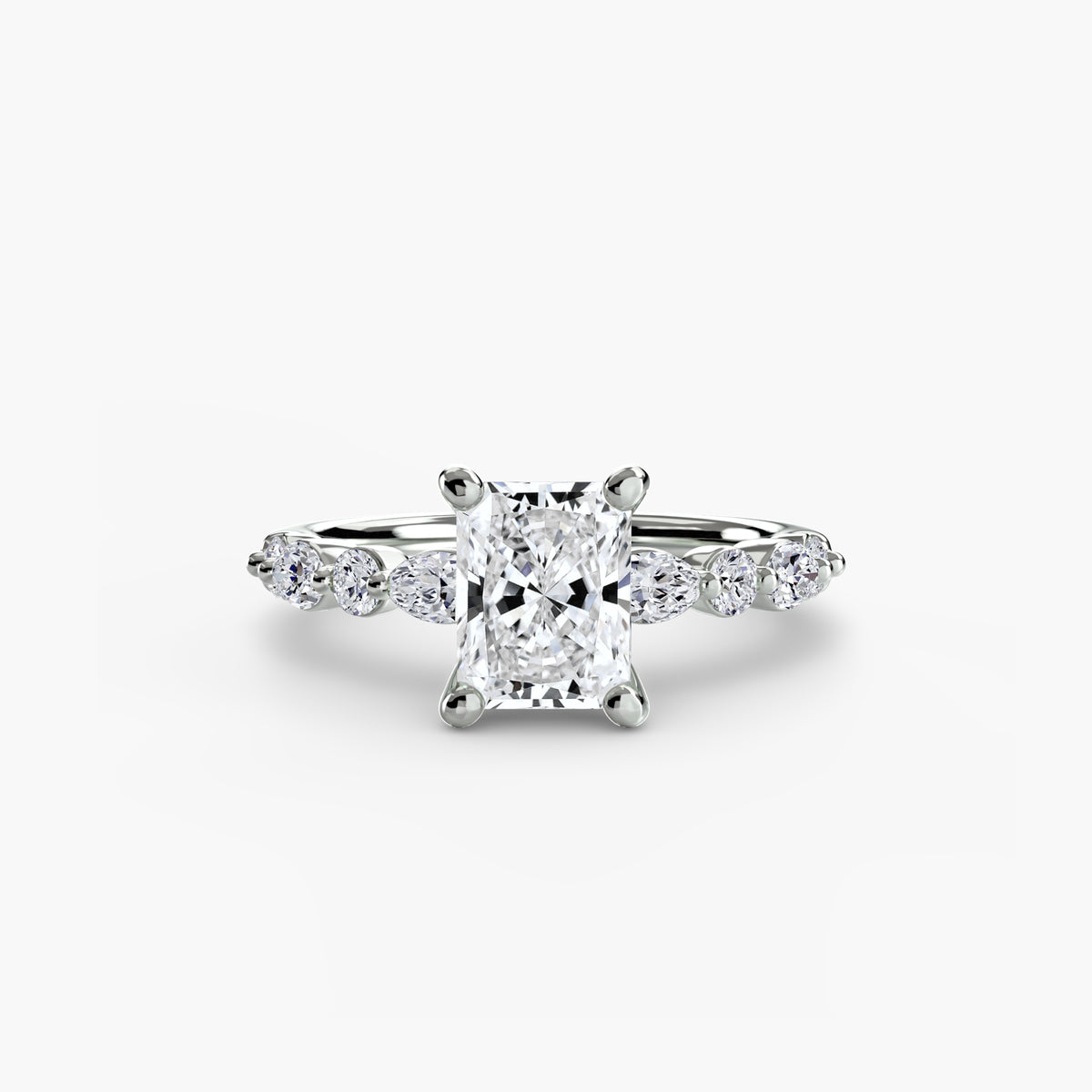 Bague Solitaire à Pavé Intégral (Modèle 2)