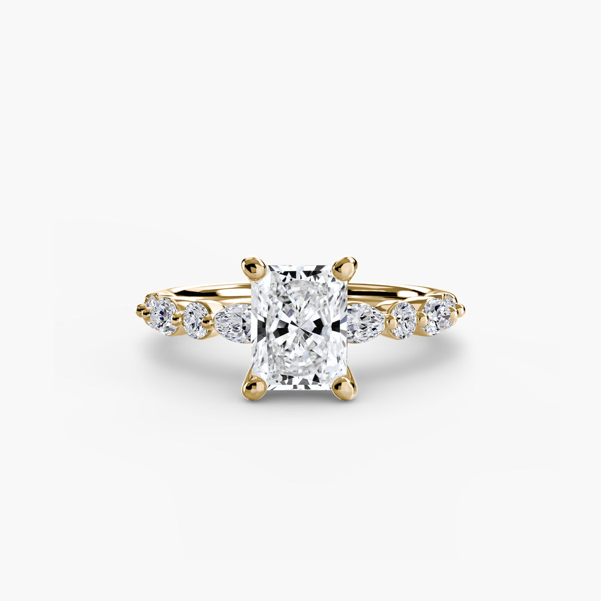 Bague Solitaire à Pavé Intégral (Modèle 2)