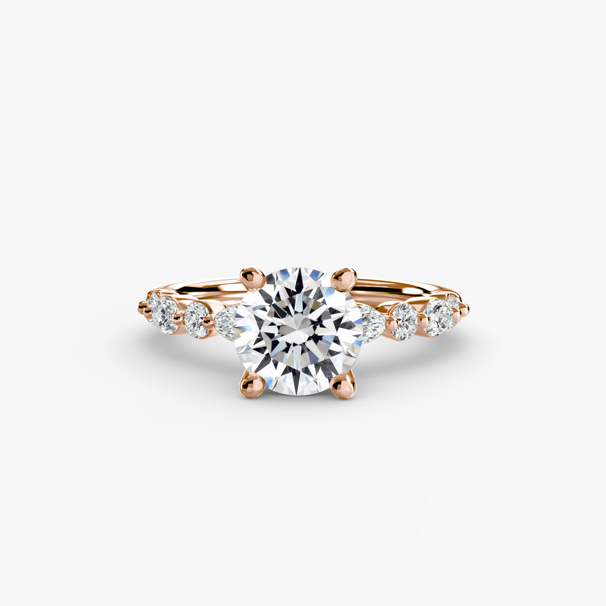 Bague Solitaire à Pavé Intégral (Modèle 2)