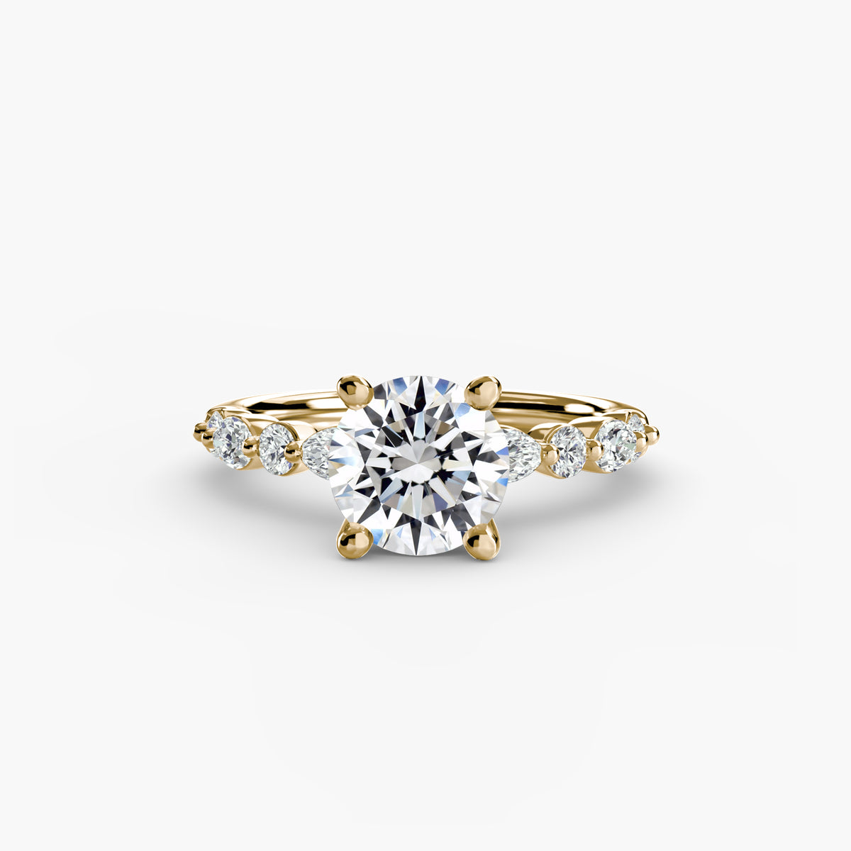 Bague Solitaire à Pavé Intégral (Modèle 2)