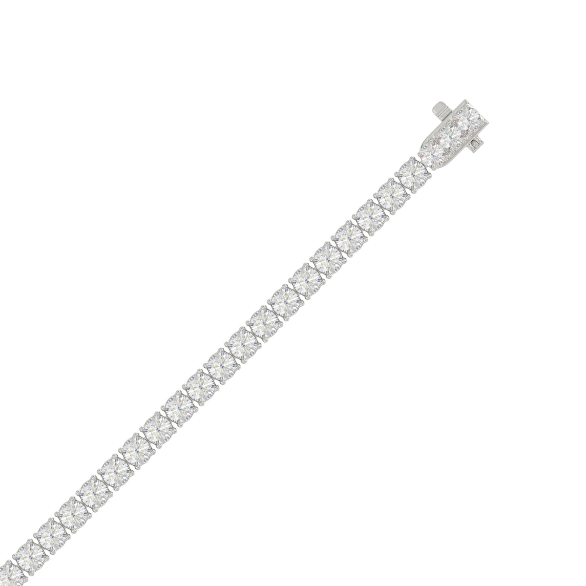 5 ct, or blanc 9 carats, vue de dessus #Carats_5 ct#Métal~Or blanc