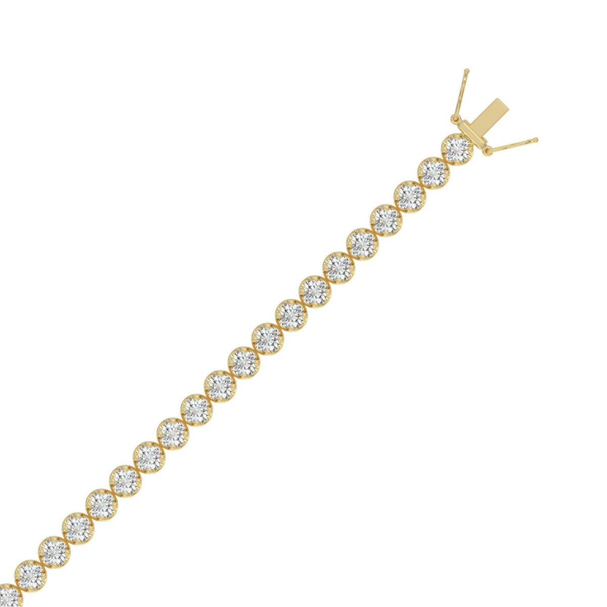 5 ct, or jaune 9 carats, vue à plat #Carats_5 ct#Métal~Or jaune
