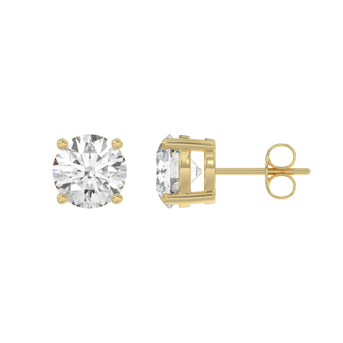 #Forme_Rond, diamant naturel#Carats_3 ct#Métal~Or jaune