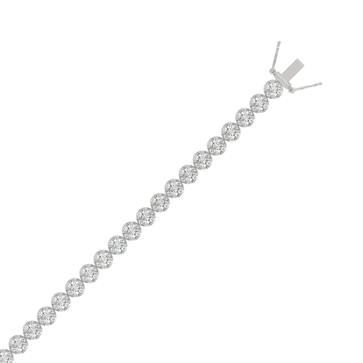 5 ct, or blanc 9 carats, vue à plat #Carats_5 ct#Métal~Or blanc