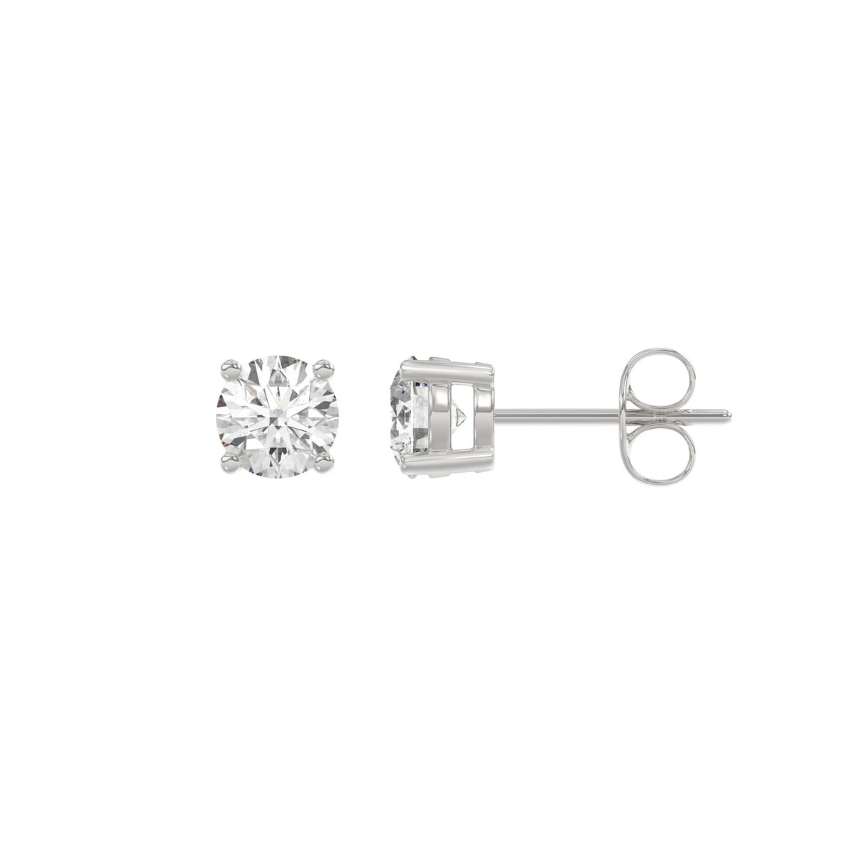 #Forme_Rond, diamant naturel#Carats_1 ct#Métal~Or blanc