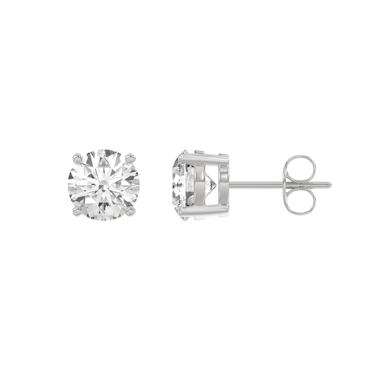 #Forme_Rond, diamant naturel#Carats_2 ct#Métal~Or blanc